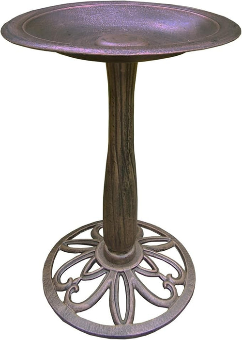Antique Bronze Metal Bird Bath – Elegant Outdoor Garden Water Feature