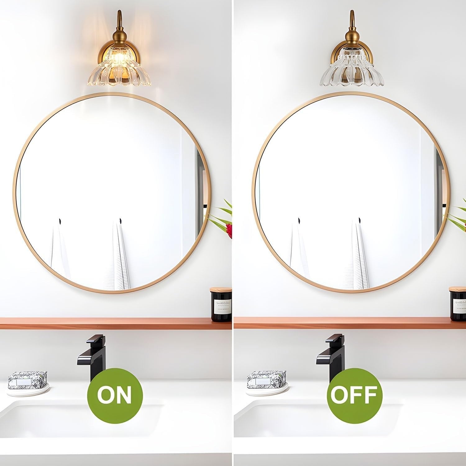 Wireless Battery-Operated Wall Sconces with Remote & Dimmable LED Bulbs