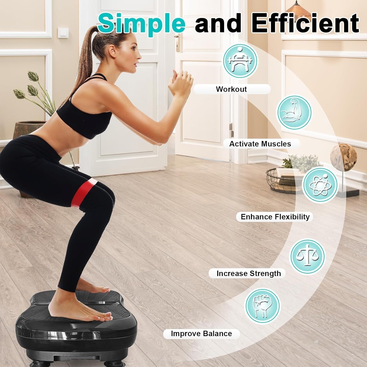 Bluetooth Vibration Plate Lymphatic Drainage Full Body 330lb