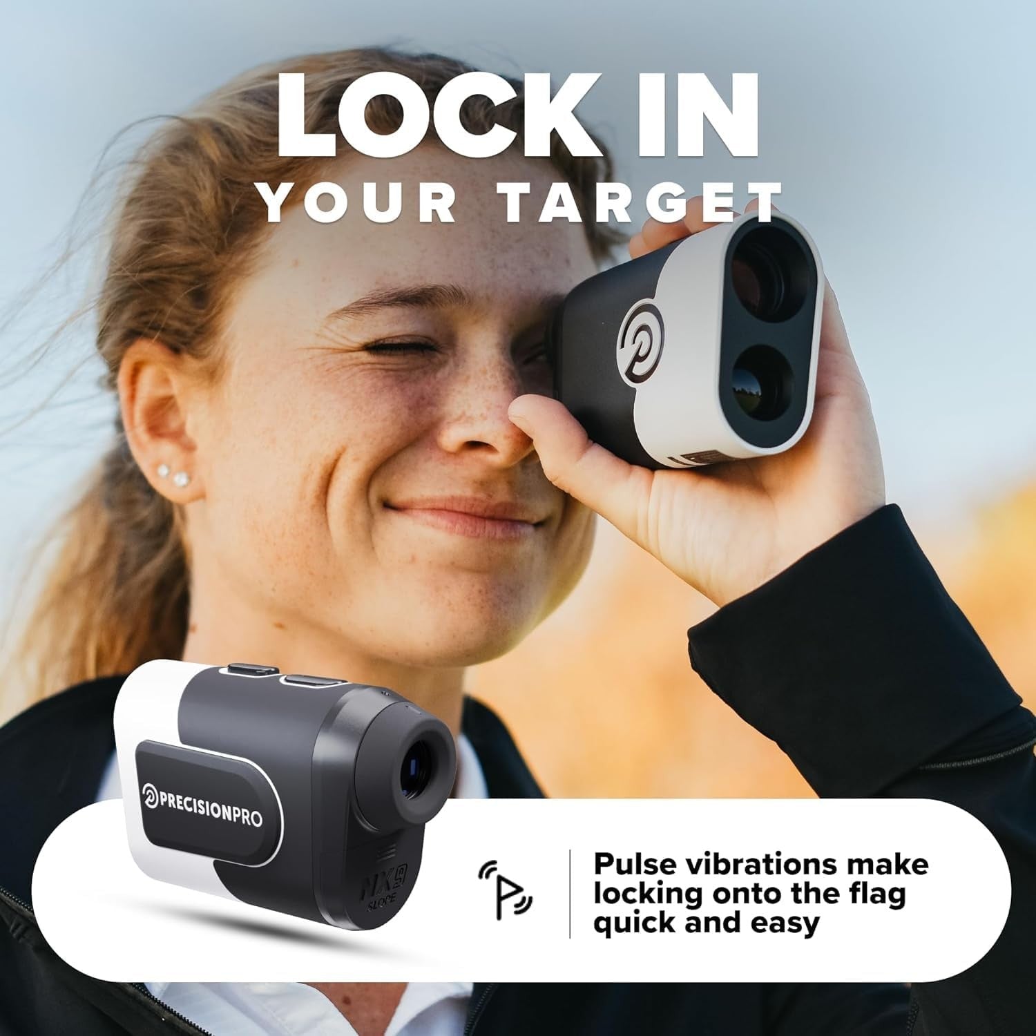 Golf Rangefinder 600 Yards Slope Flag Lock Pulse Vibration Magnetic Mount