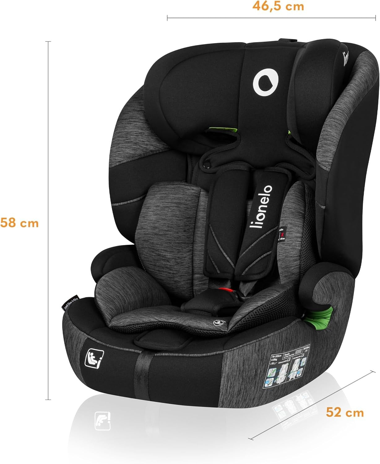 i-Size Child Car Seat Group 1/2/3 9–36kg Adjustable Headrest Protection