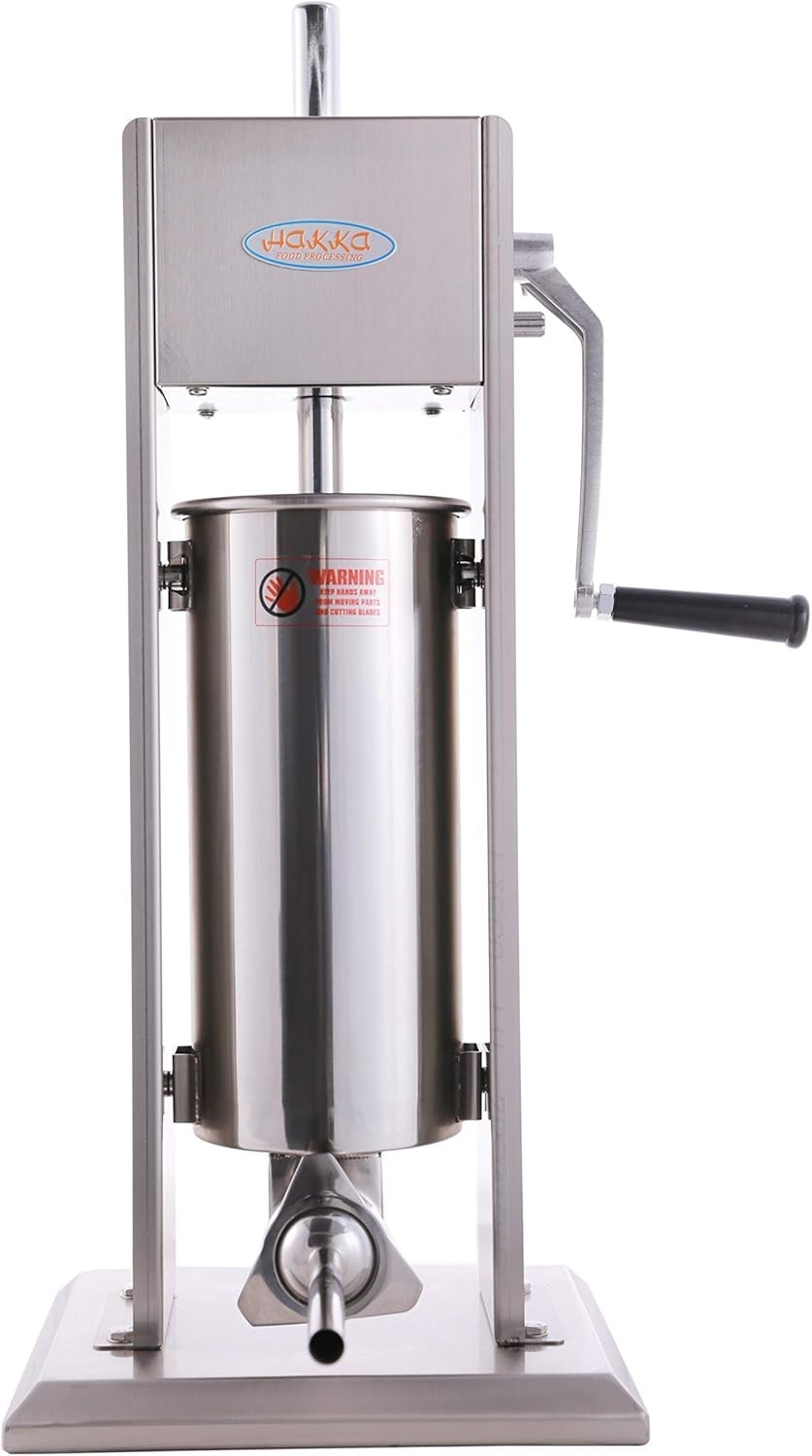 5L Sausage Stuffer Manual Stainless Steel Maker 4 Filling Tubes