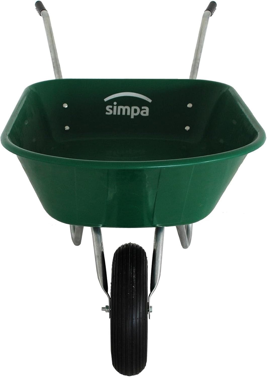 85L 1-Wheel Wheelbarrow Green – Pneumatic Tyre Durable Plastic w/ Steel Frame