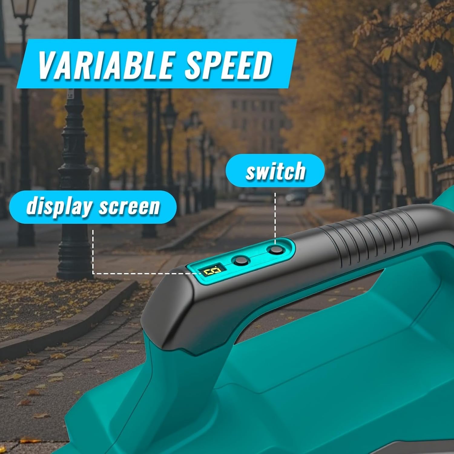 Cordless Leaf Blower 18V 150MPH 130CFM Lightweight Garden Lawn Cleaner