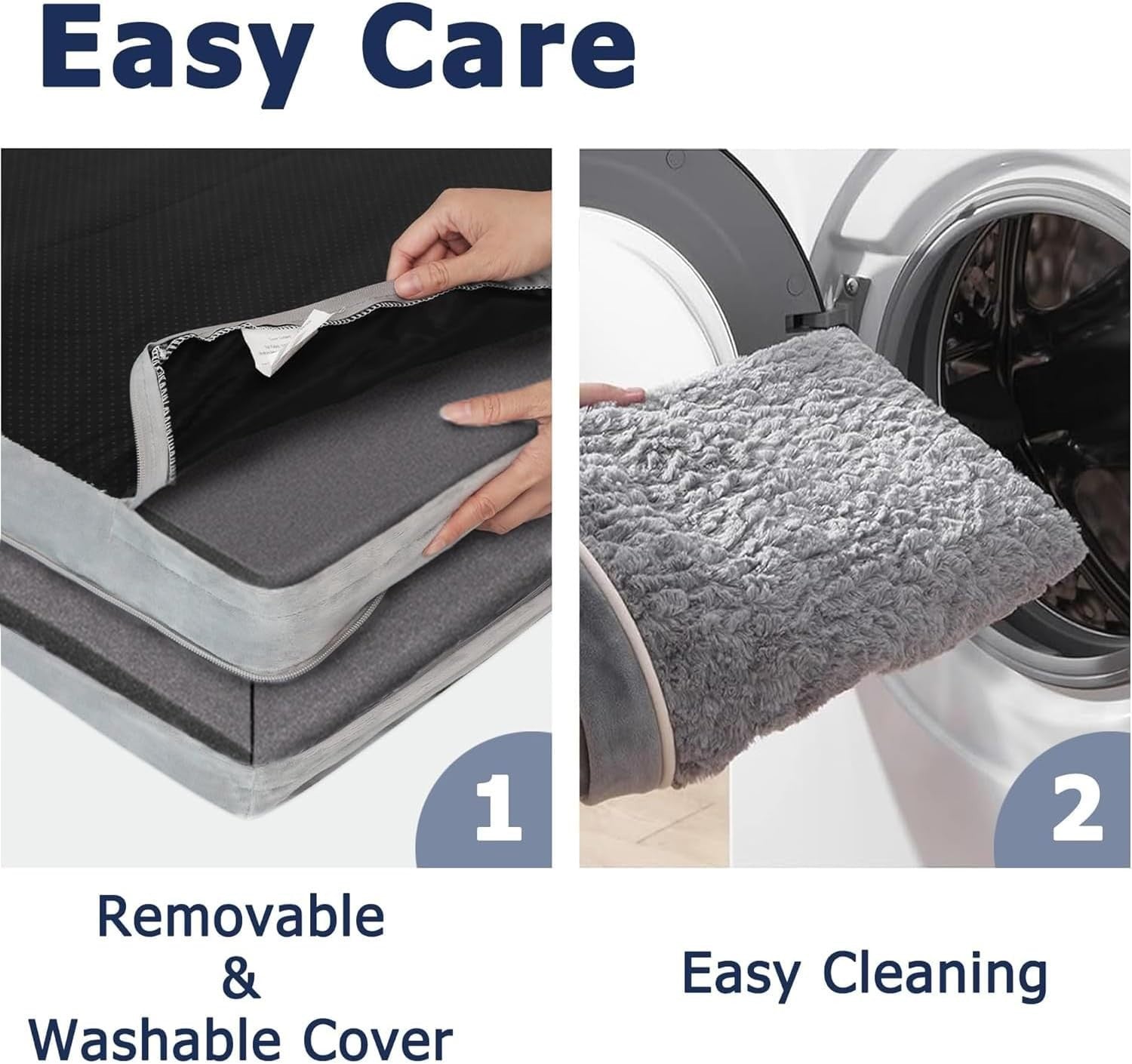 Large Orthopedic Dog Bed 91x68cm Waterproof Washable