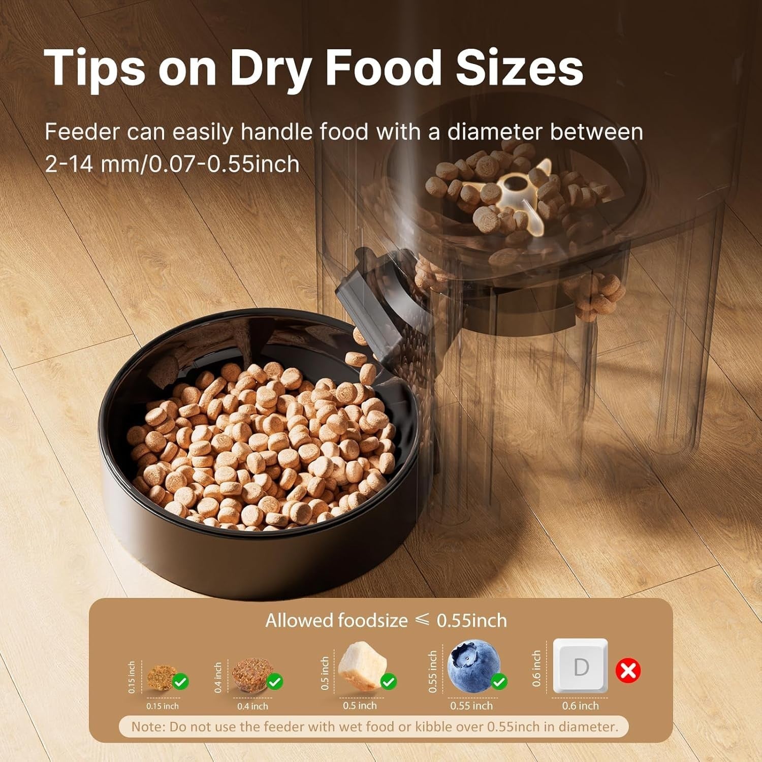 Automatic Cat Feeder 5L WiFi App Control Smart Pet Food Dispenser Timer