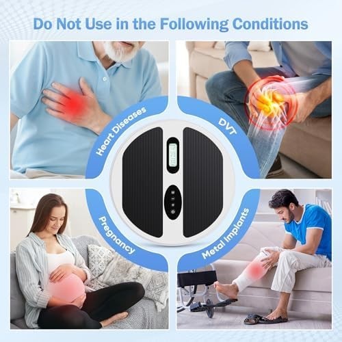 EMS TENS Foot Massager Pain Relief Circulation Booster 12 Modes 20 Intensities