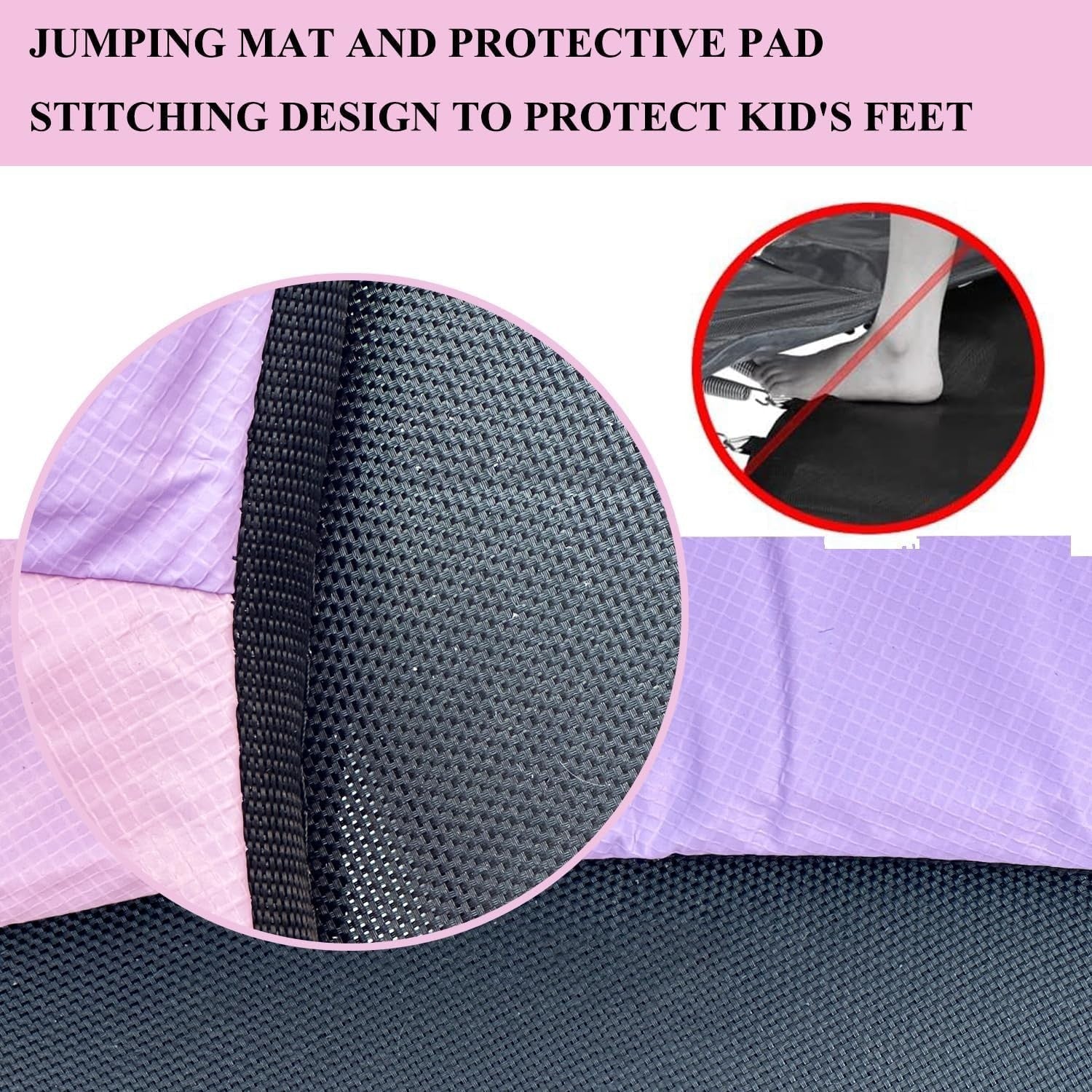 Kids Trampoline with Basketball Hoop Safety Net Indoor Outdoor 145cm