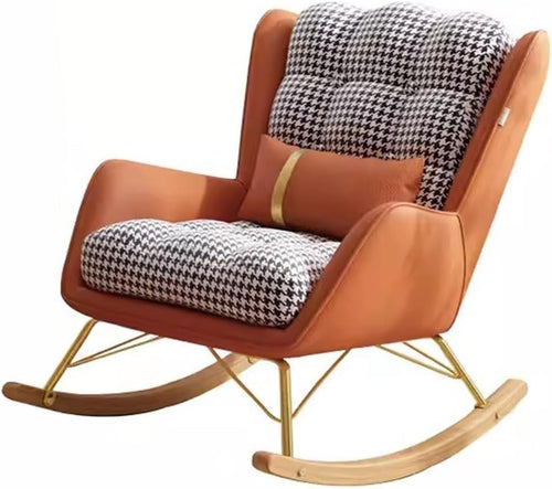 Modern Upholstered Rocking Chair with Footstool - Recliner, Cozy Relaxation Seat