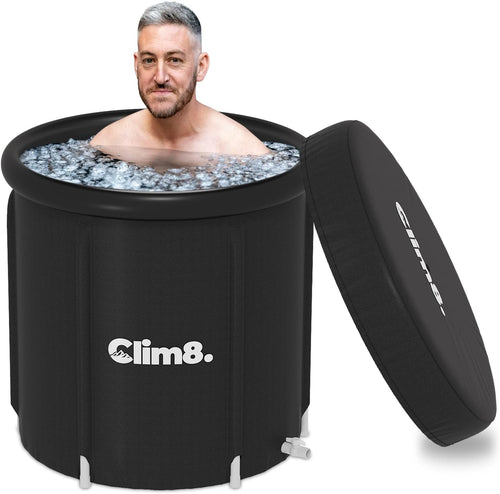 75cm Portable Ice Bath Tub 320L Cold Plunge Barrel with Cover for Recovery
