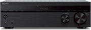 Stereo Amplifier with Phono Input Bluetooth FM Receiver Black