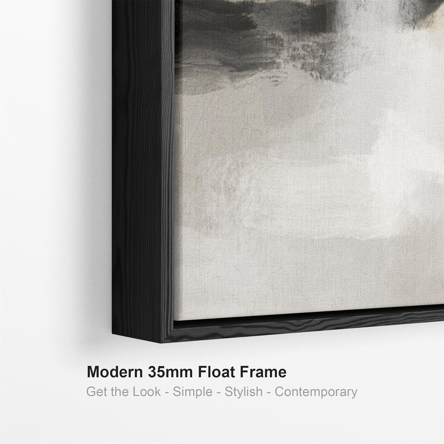Neutral Greige Panoramic Wall Art – Modern Abstract Horizontal Decor 143x52cm