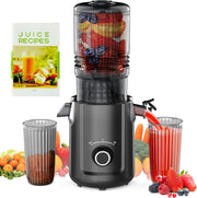 Cold Press Juicer 135mm Wide Chute Whole Fruit Slow Juicer 300W High Yield