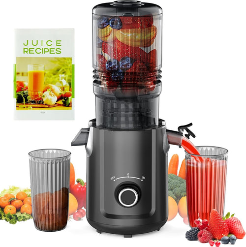 Cold Press Juicer 135mm Wide Chute Whole Fruit Slow Juicer 300W High Yield