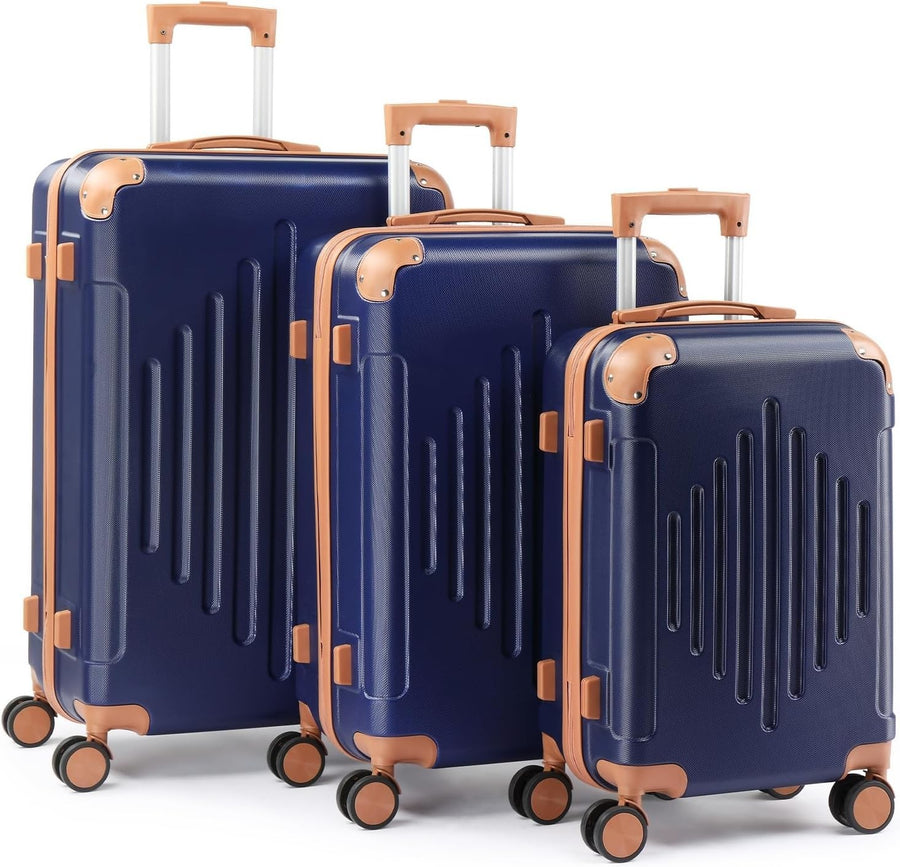 3pc Hard Shell Luggage Set ABS Lightweight Spinner Wheels TSA Locks 20 24 28