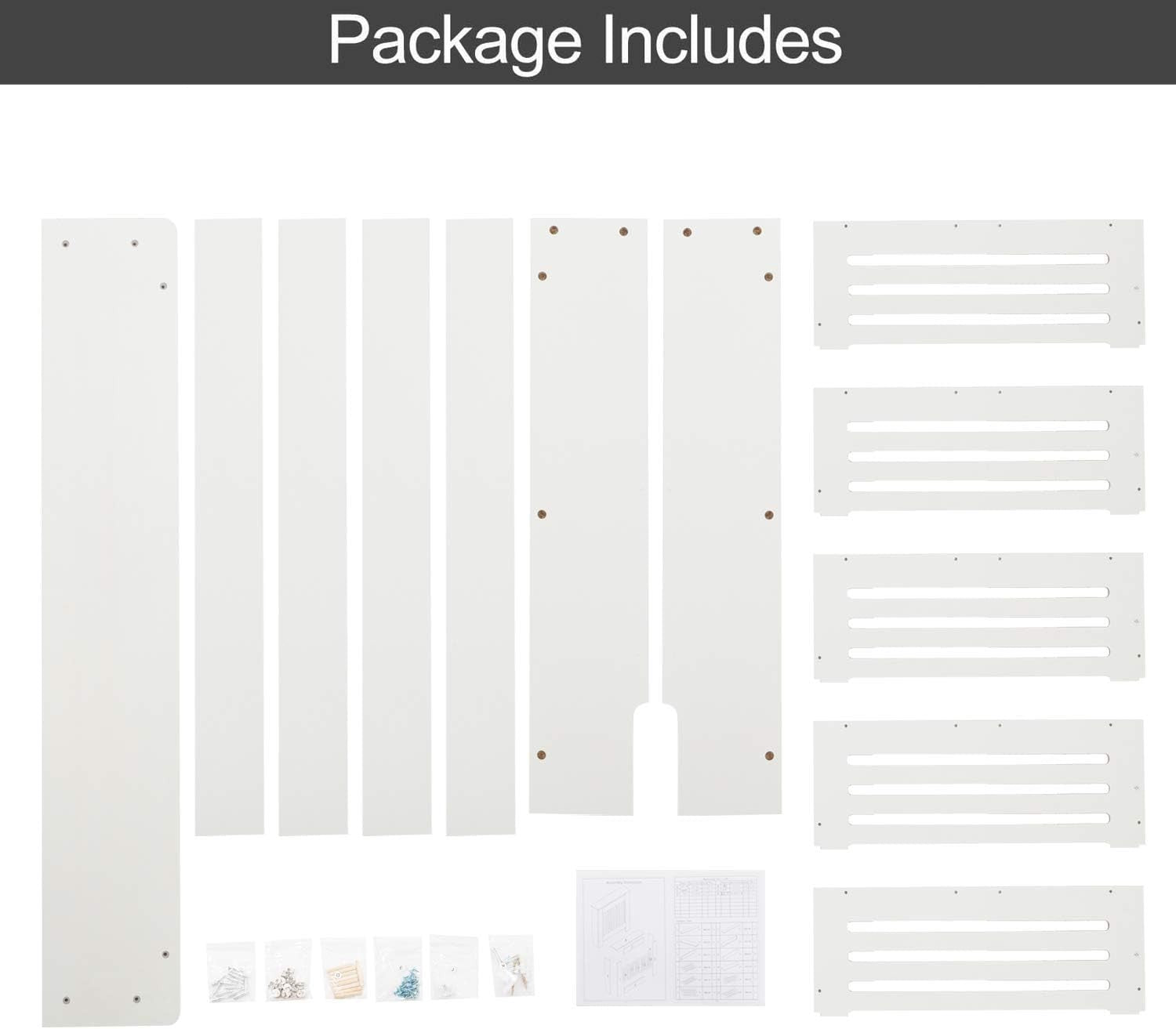 Medium White Radiator Cover | Modern MDF Vertical Slatted Cabinet
