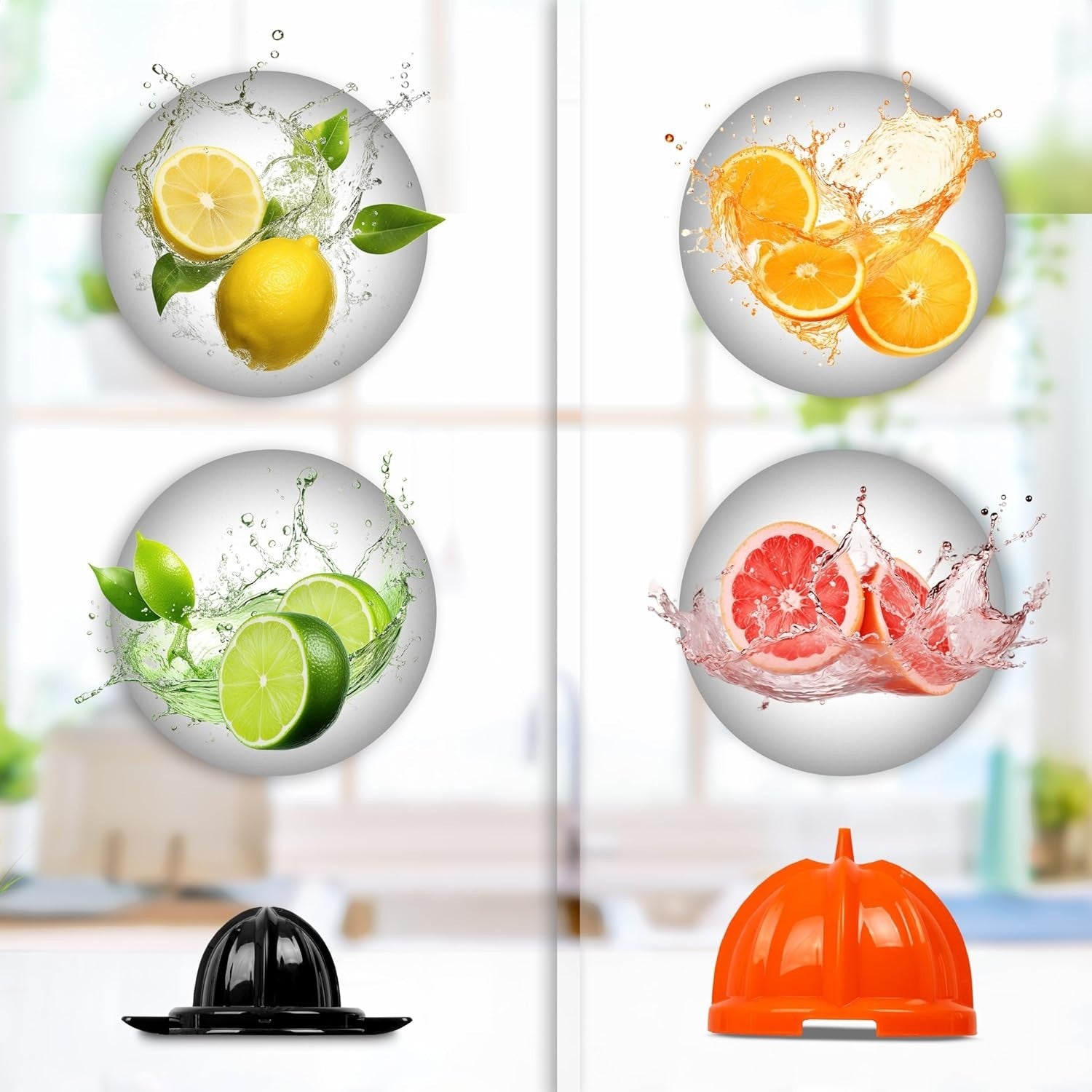 Electric Citrus Juicer 300W Stainless Steel Press 2 Cones Pulp Filter