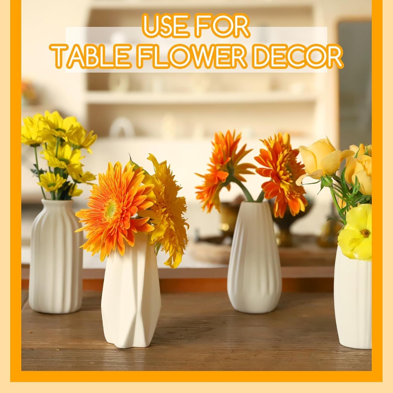 16pcs White Ceramic Bud Vase Set Wedding Table Centrepiece Home Decor