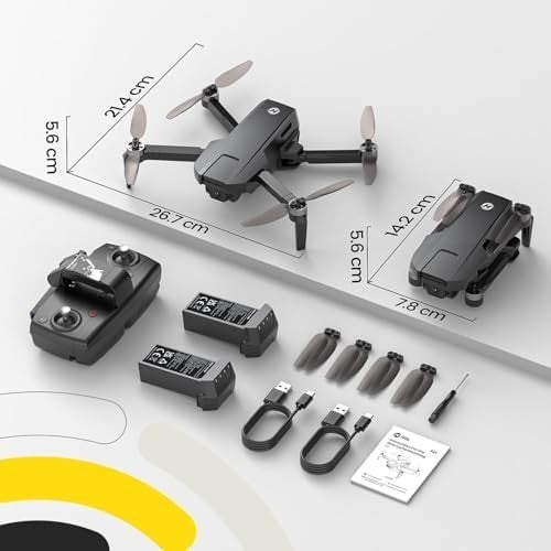 4K UHD GPS Drone for Adults, 3KM Range, 42min Flight, Follow Me, Brushless Motor