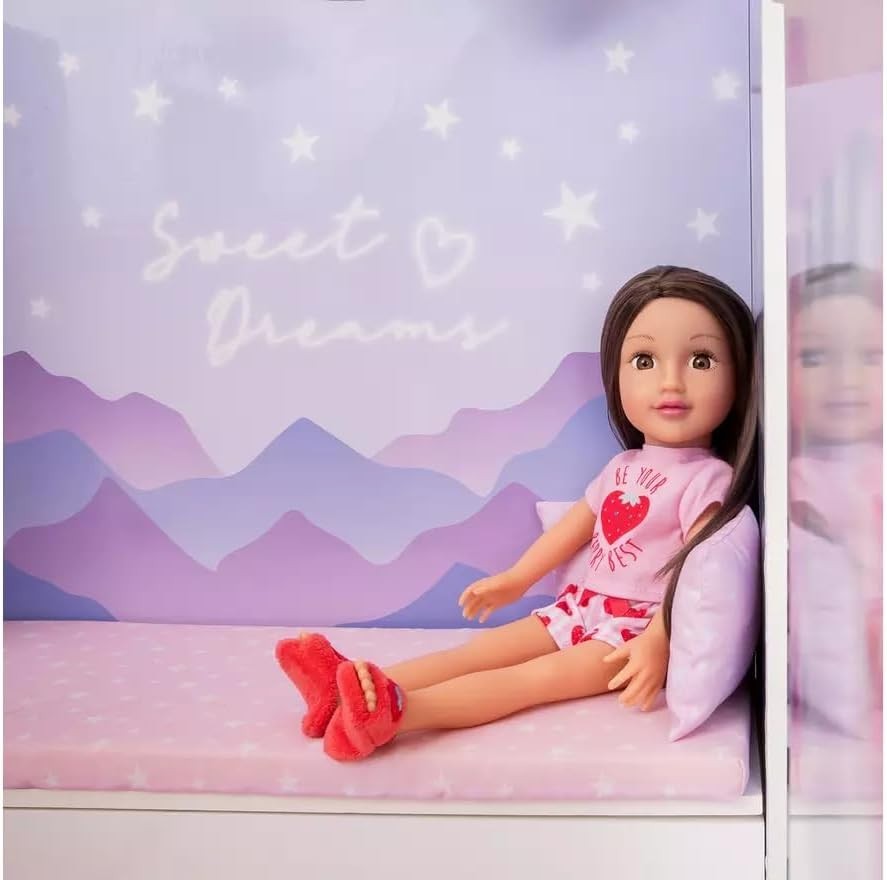 14in Sleepover Doll Soft Body Brunette Hair Pyjamas Diary Gift