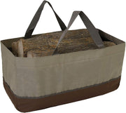 Firewood Carrier Tote Bag Heavy Duty Waxed Canvas Logs Holder 100x10x10mm