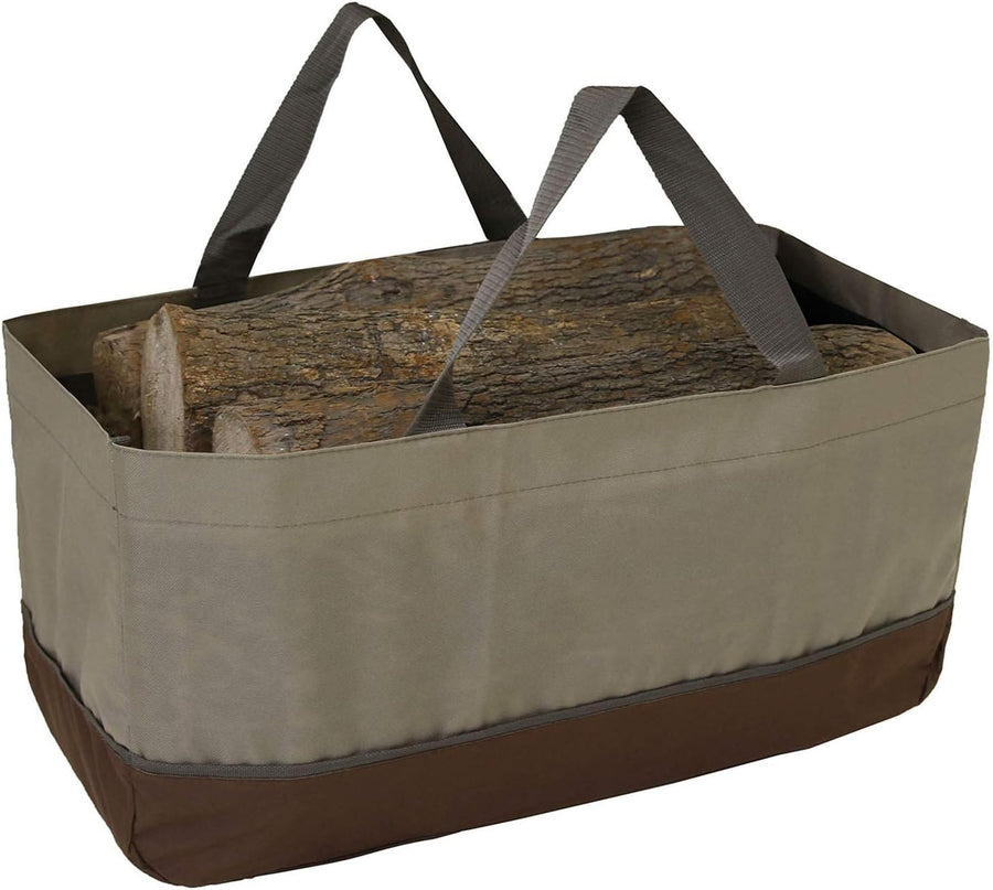 Firewood Carrier Tote Bag Heavy Duty Waxed Canvas Logs Holder 100x10x10mm