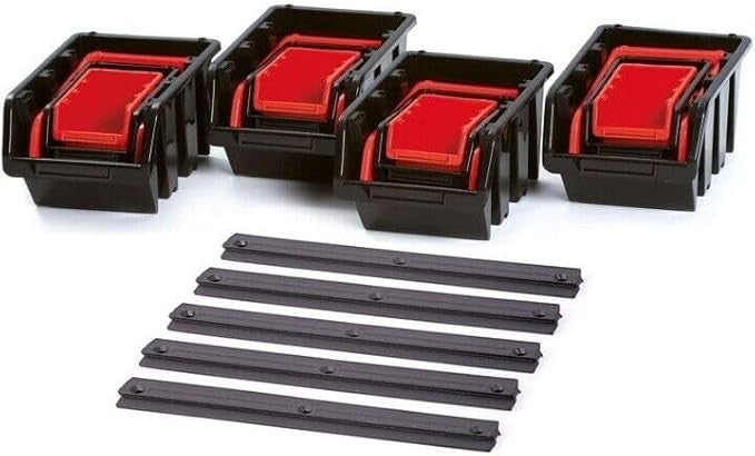 Wall Mounted Garage Storage Bins Peg Board Workshop Organizer