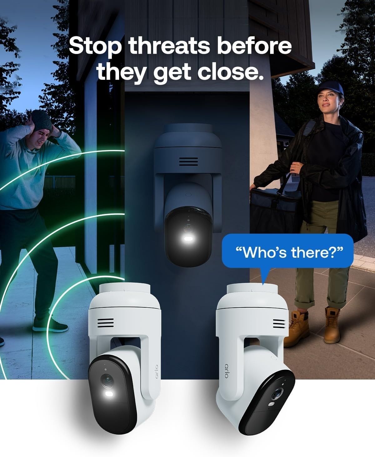 360° PTZ Outdoor Security Camera HD Color Night Vision Alexa CCTV