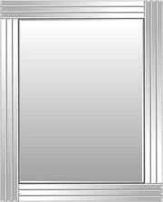 Large Frameless Beveled Glass Wall Mirror 144x116cm Modern Decor