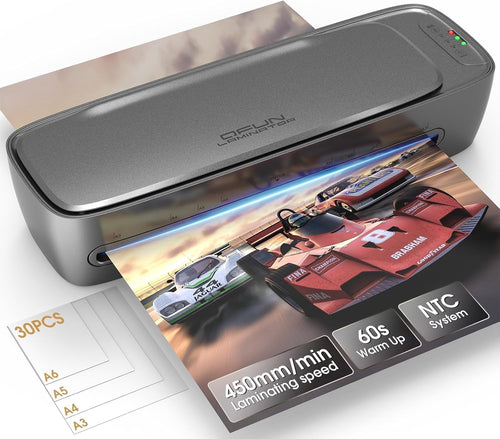 13” Laminator Hot Cold 60s Warm-Up Fast Anti-Jam Kit for Office