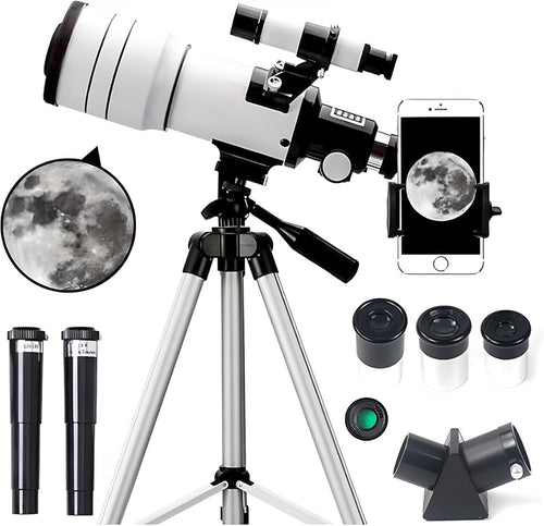70mm Astronomy Telescope 15–150X Refractor with Tripod & Phone Adapter
