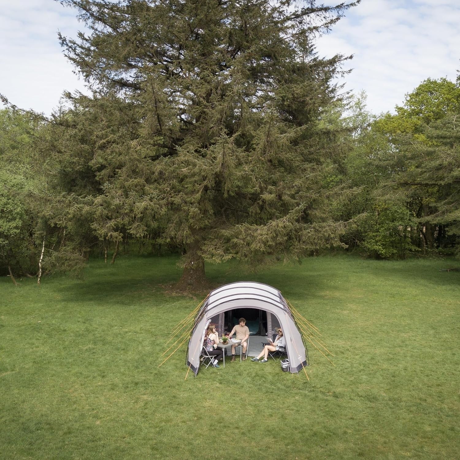 6 Man Family Tunnel Tent 3 Rooms Enclosed Porch 3000mm Waterproof