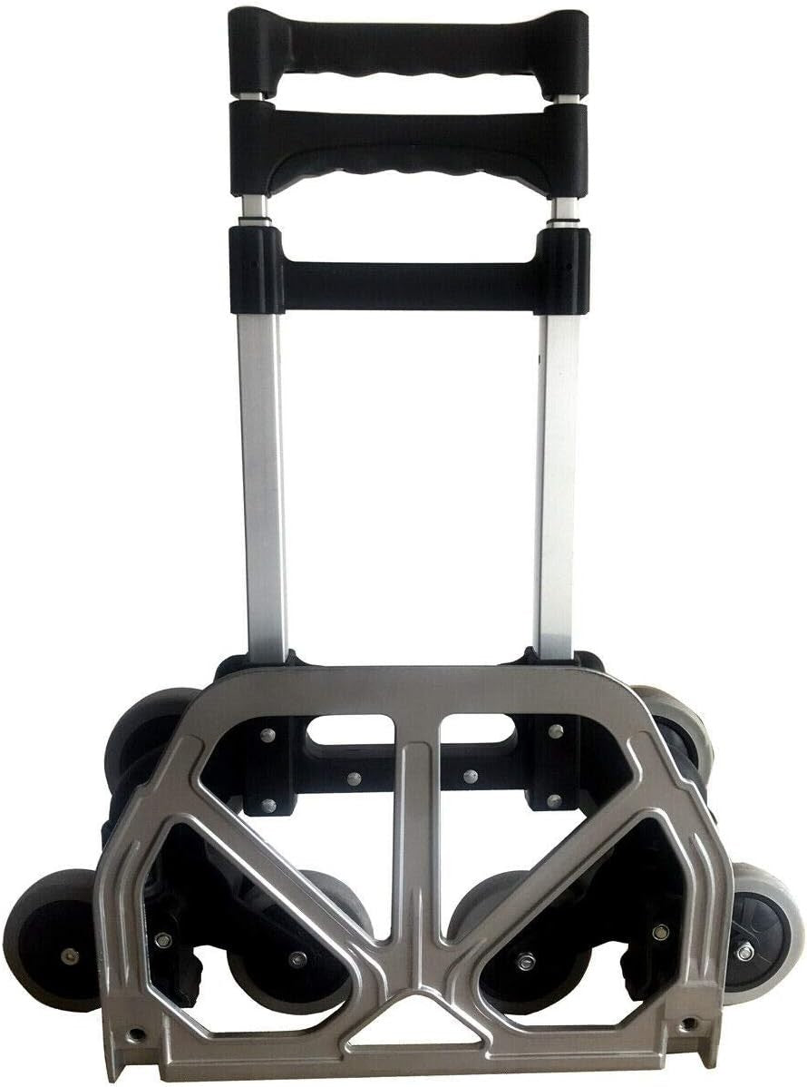 80kg Stair Climbing Hand Truck 6 Wheel Folding Sack Trolley Tri Wheel