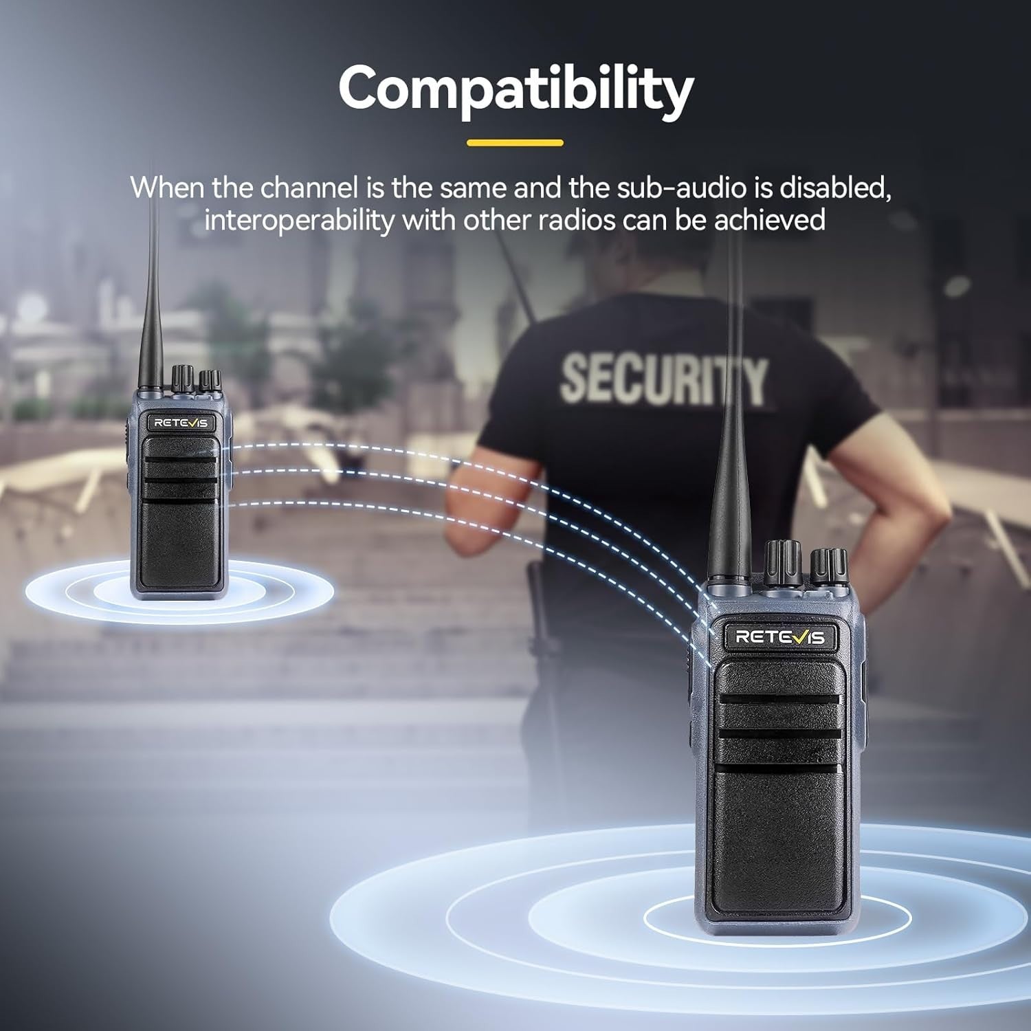 Dual Band Walkie Talkie VOX Noise Cancellation Voice Control 2500mAh