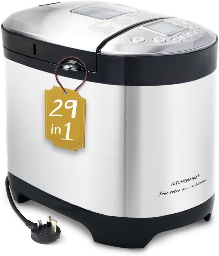 Smart Bread Maker 29 Programs Gluten Free 3 Loaf Sizes Timer Stainless Steel