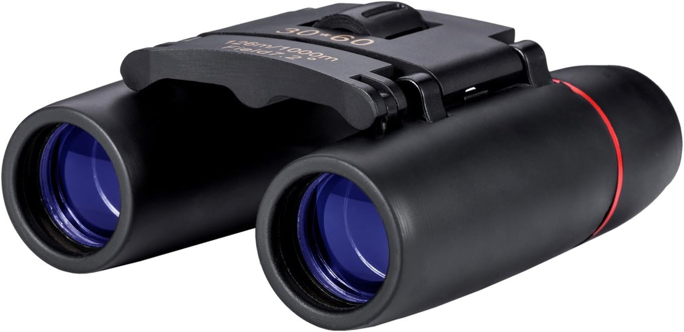 30x60 Mini Compact Binoculars Portable Folding HD Travel Outdoor Viewing