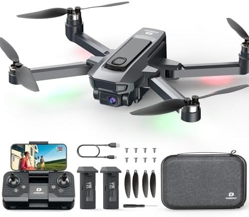 1080P Drone with 5G Transmission, Brushless Motor, 40 Min Flight, Foldable RC