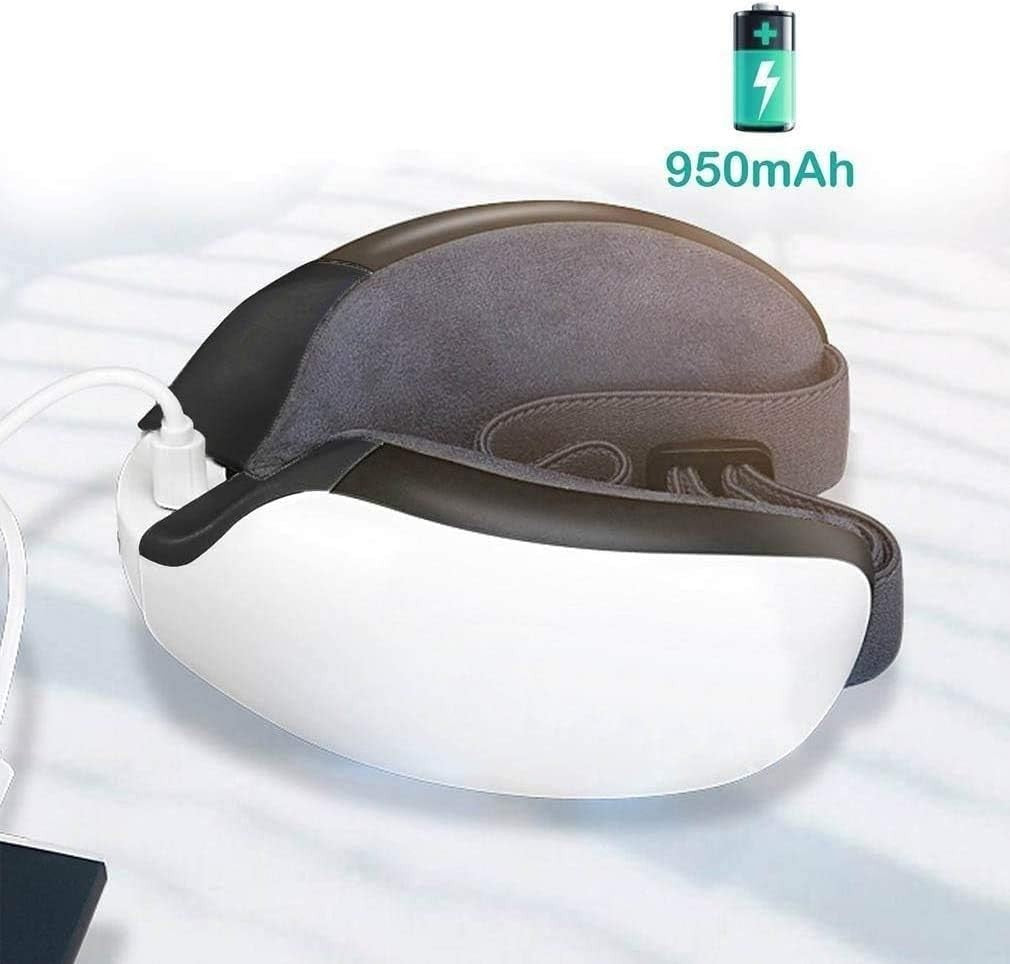 Wireless Heated Eye Mask Massager Air Pressure Bluetooth Music