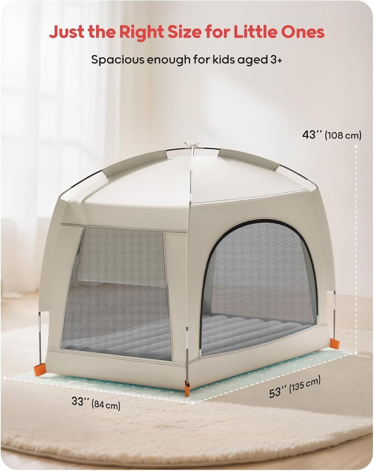 Toddler Inflatable Travel Bed with Tent Kids Air Mattress Camping Indoor