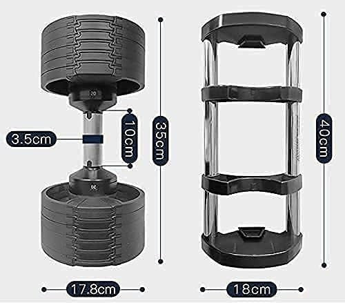 20KG Adjustable Dumbbells Pair Easy Lock Anti-Slip Home Gym Strength