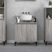 Grey Sonoma Bathroom Sink Cabinet | Modern Under Sink Storage 58x33x60cm