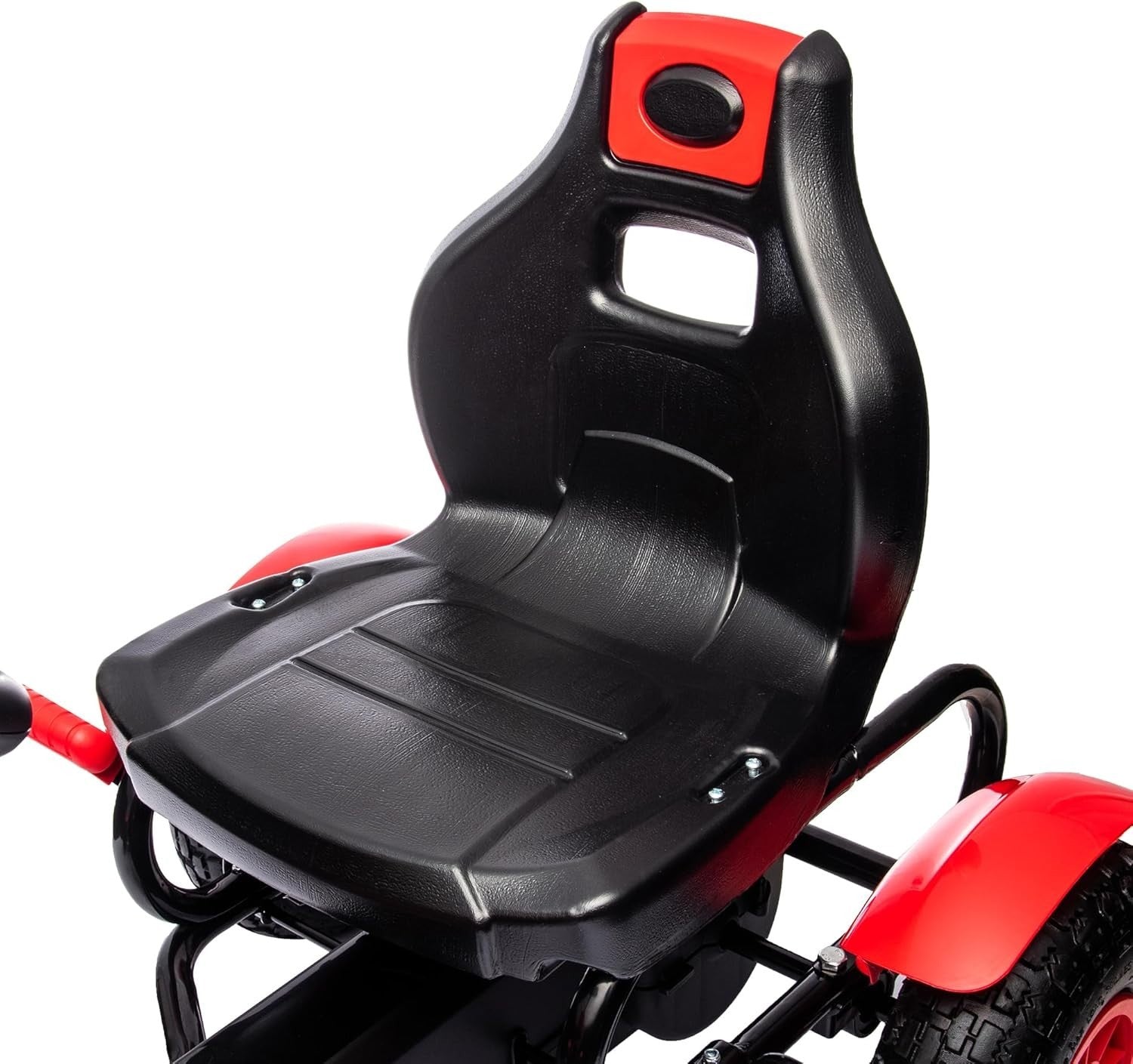 Kids Pedal Go Kart Ride On Racer Red Adjustable Seat Rubber Tyres 50kg