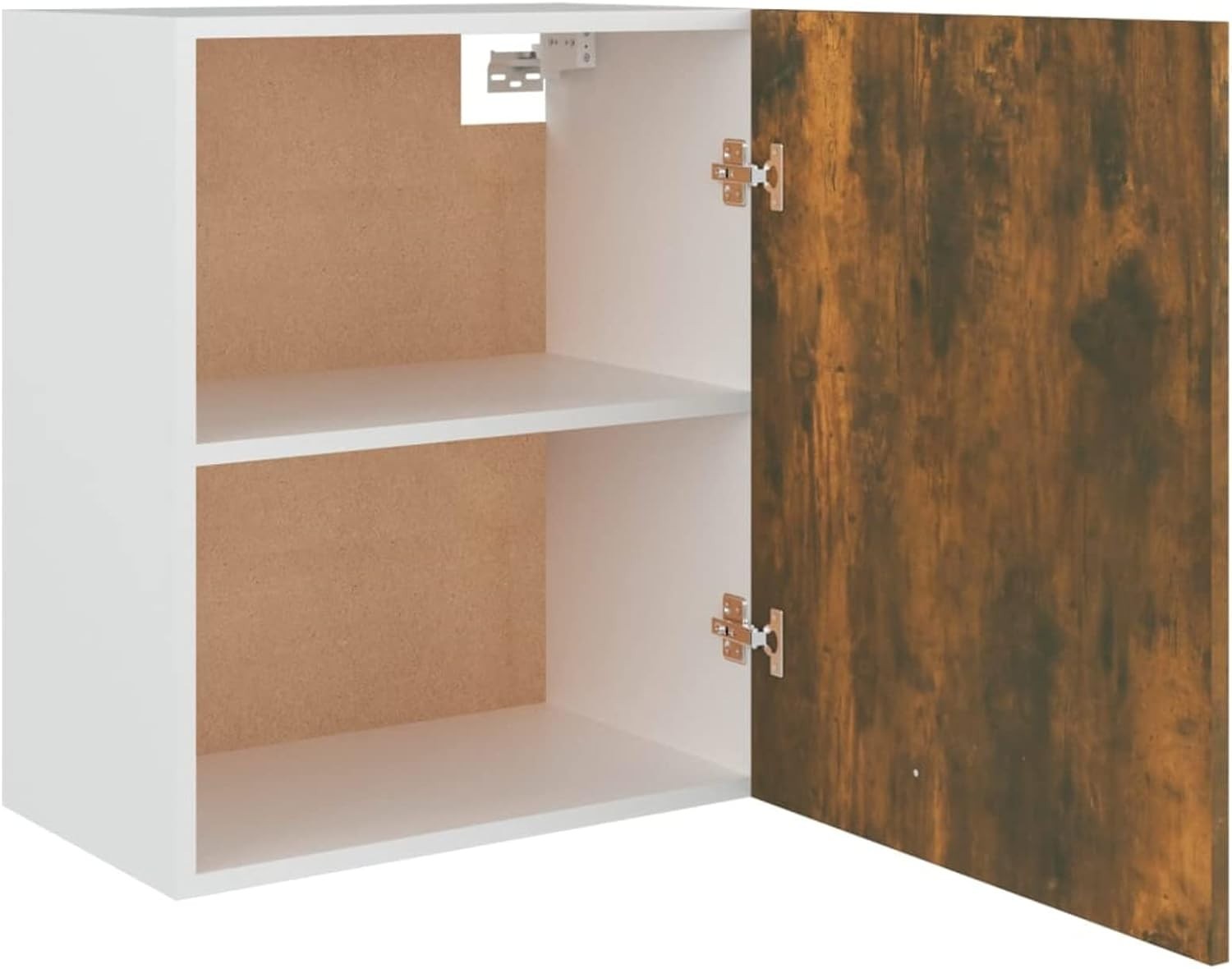 Space-Saving Kitchen Wall Cabinet with Doors & Shelves Smoked Oak 50x31x60cm