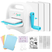 Mini Die Cutting & Embossing Machine Starter Kit 3.5in Craft Cutter Blue