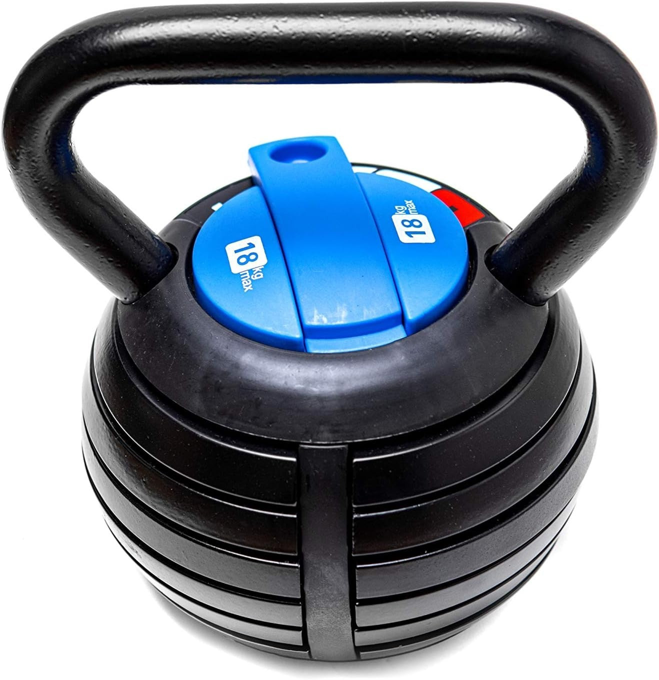 18kg Adjustable Kettlebell 7-in-1 Quick Lock Home Gym Strength Weight