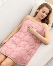 7lbs Weighted Lap Blanket Dull Pink 29x24" Crystal Velvet for Travel & Relax