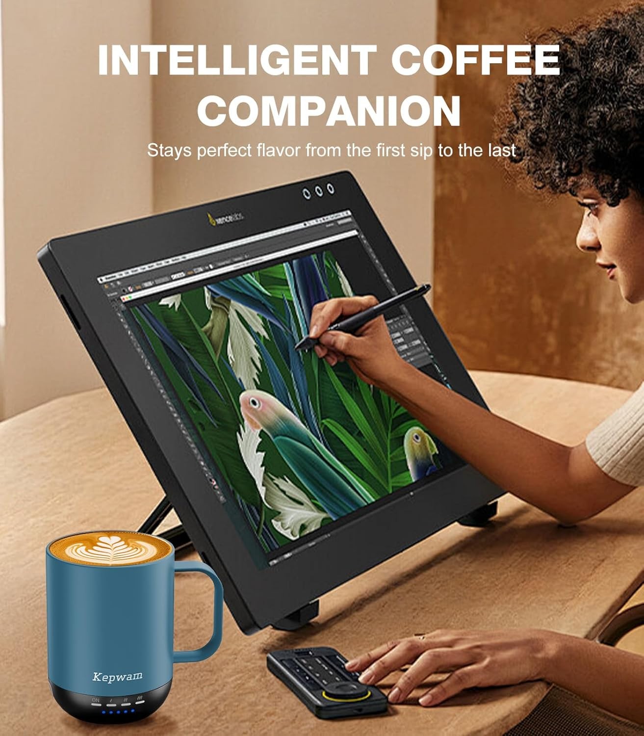 Self Heating Coffee Mug 14oz Smart Temp Control 149°F 8H Battery