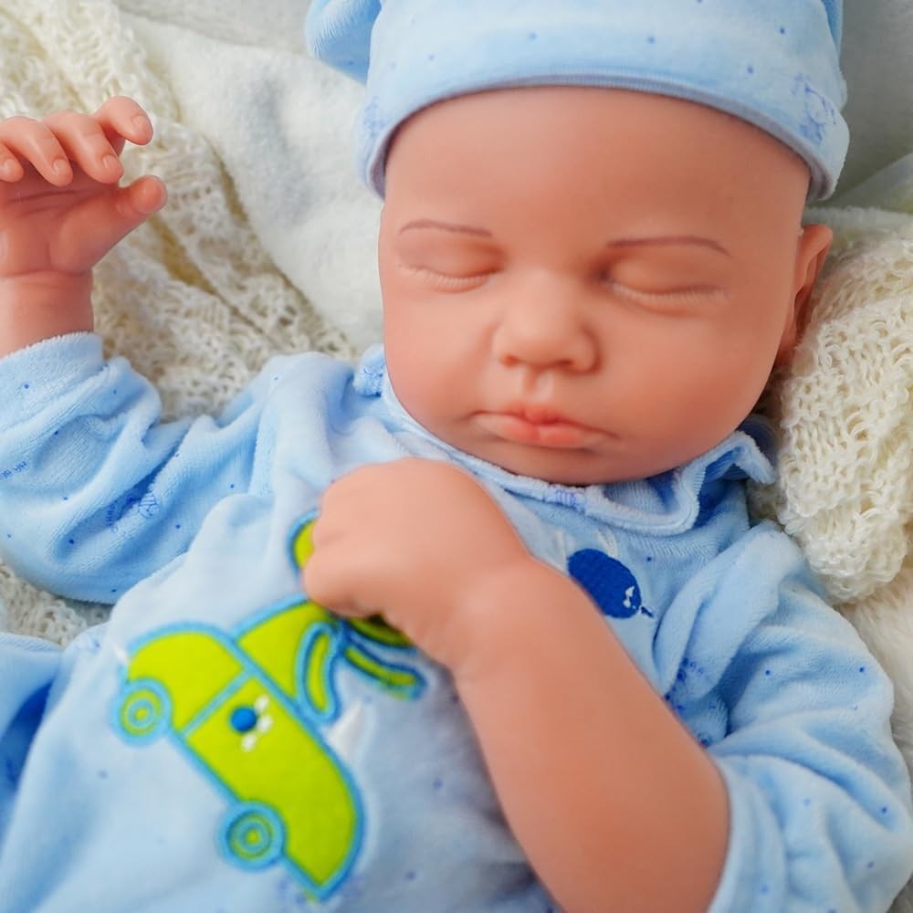 18” Realistic Silicone Newborn Doll Full Body Poseable Girl Gift