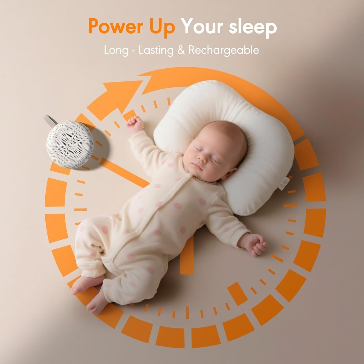 Portable White Noise Machine for Baby & Adults, 33 Soothing Sounds
