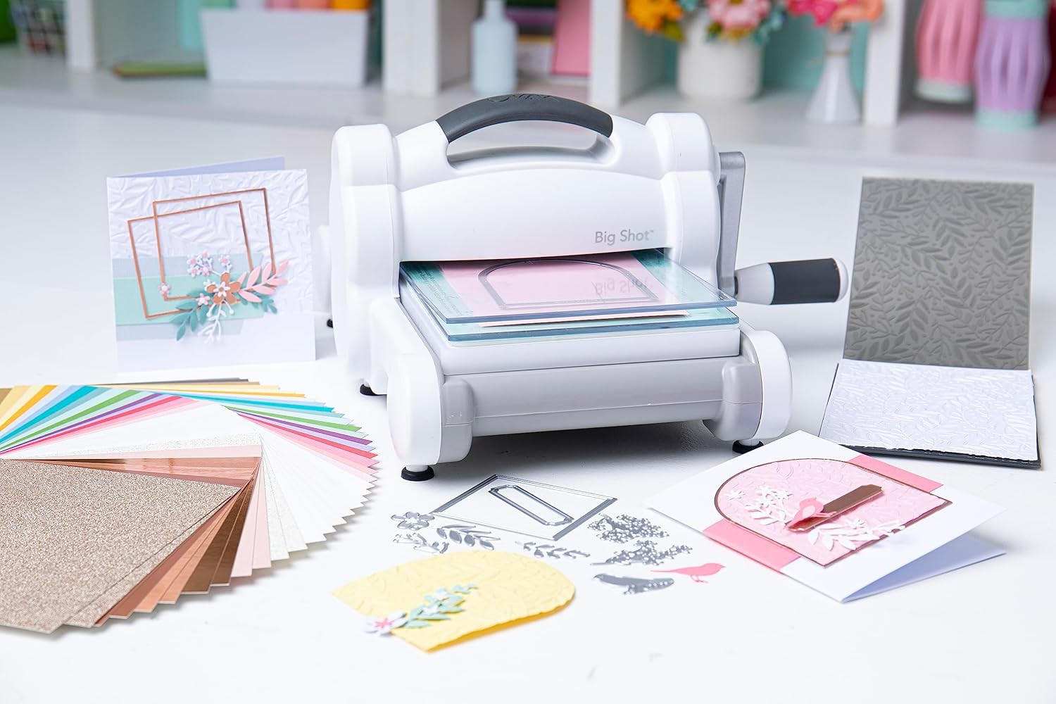 Manual Die Cutting & Embossing Machine Starter Kit for Card Making Crafts